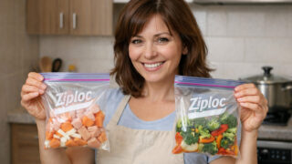 カット食材をジップロックに